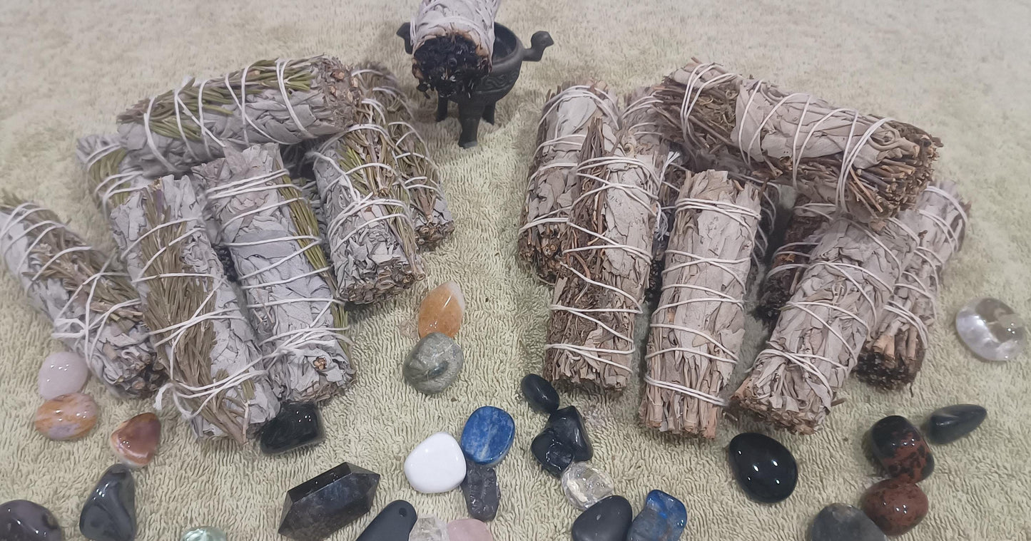 Mugwort and White Sage Bundles