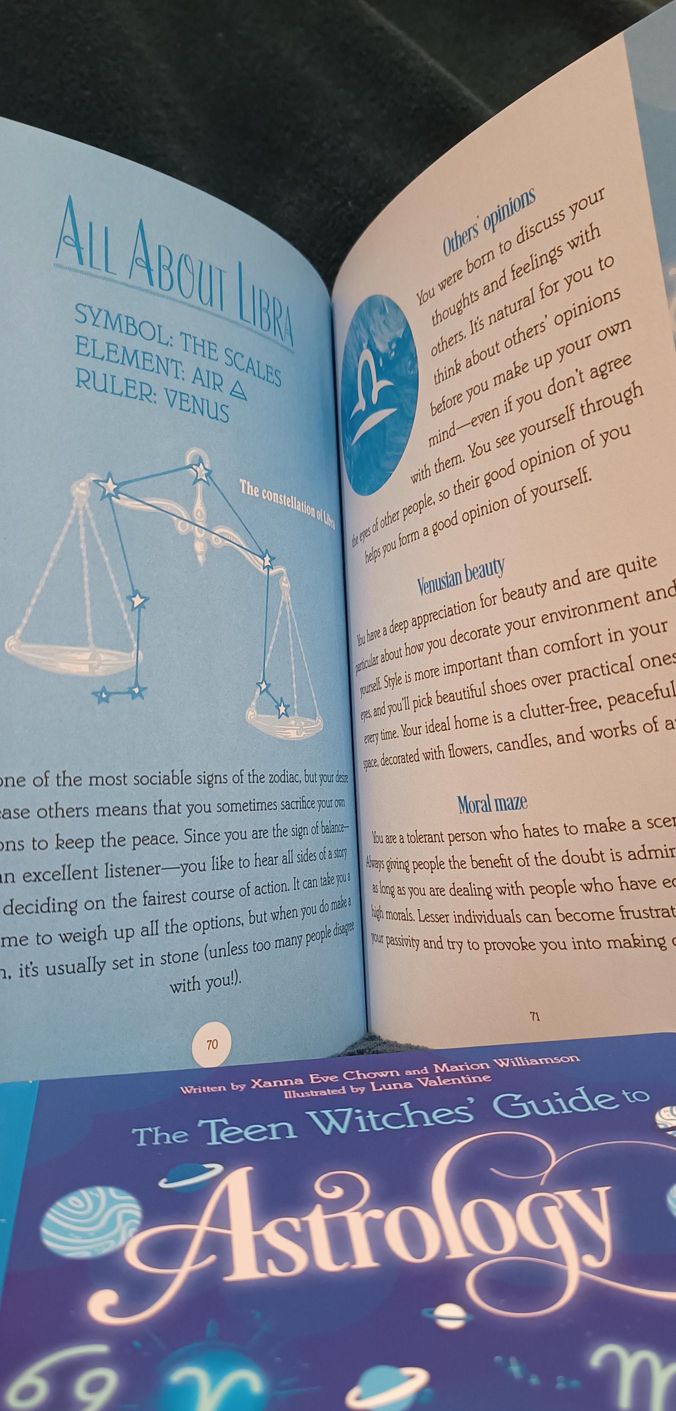 The Teen Witches Guide to PALM READING as well as ASTROLOGY Written by Xanna Eve Chown