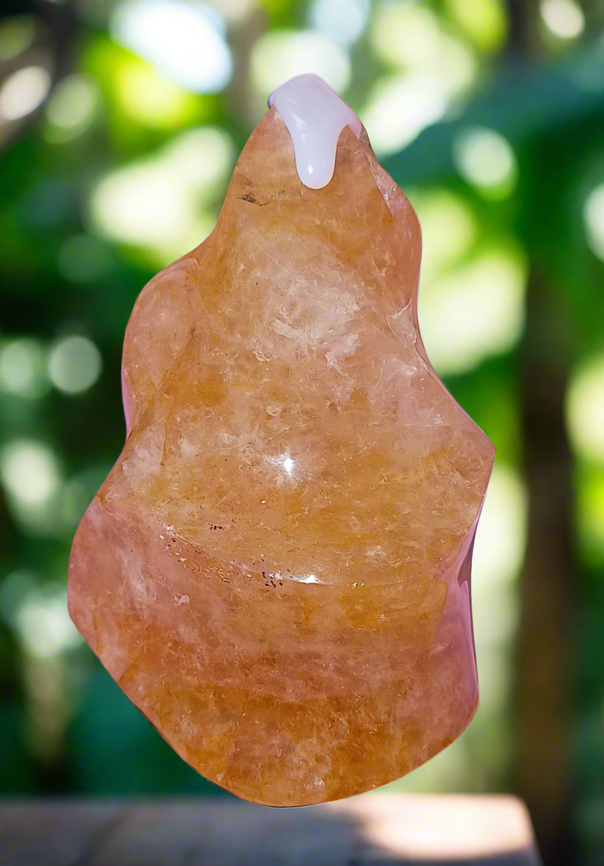 Natural Citrine Crystal Flame – 12.5cm x 10cm at the widest point