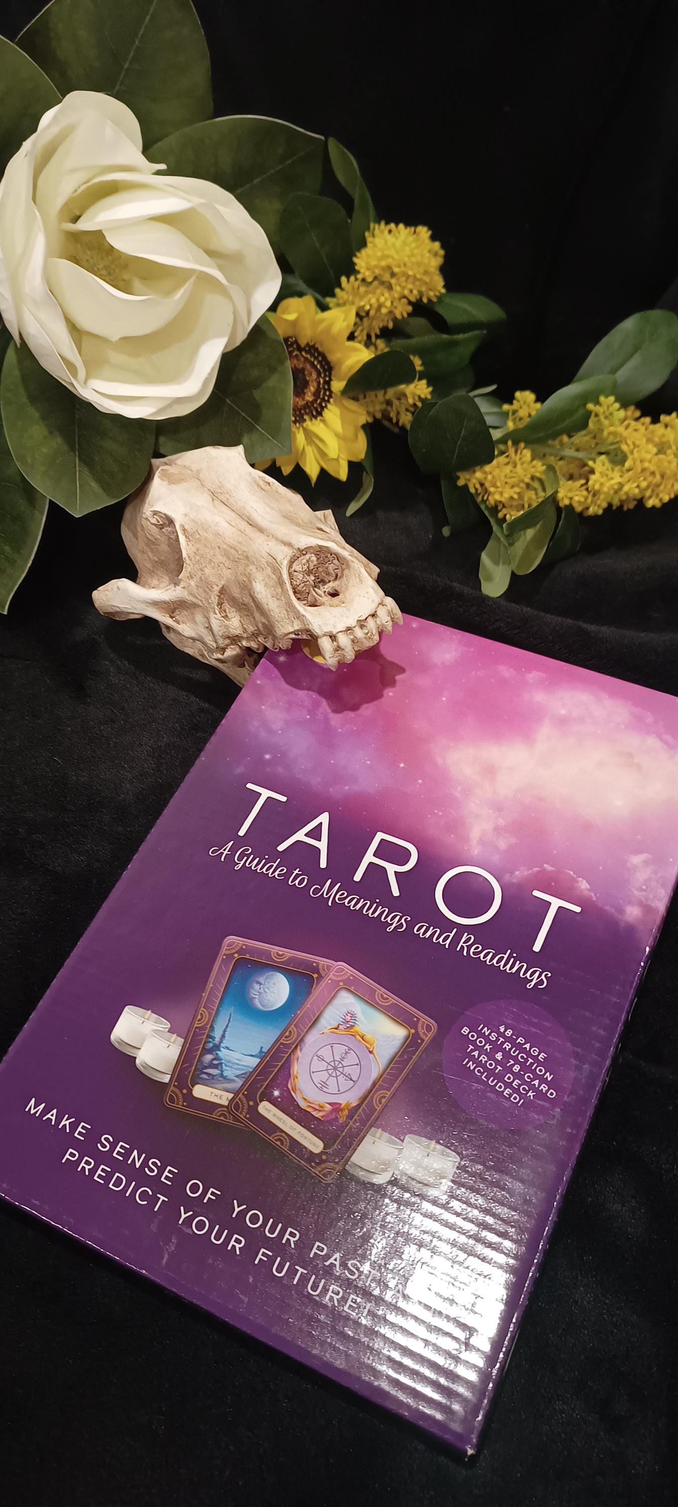 TAROT A Guide to Meaning and Readings 48-page instruction Book & 78- Card Tarot Deck INCLUDED! Plus bonus 2 - Smudge Sticks