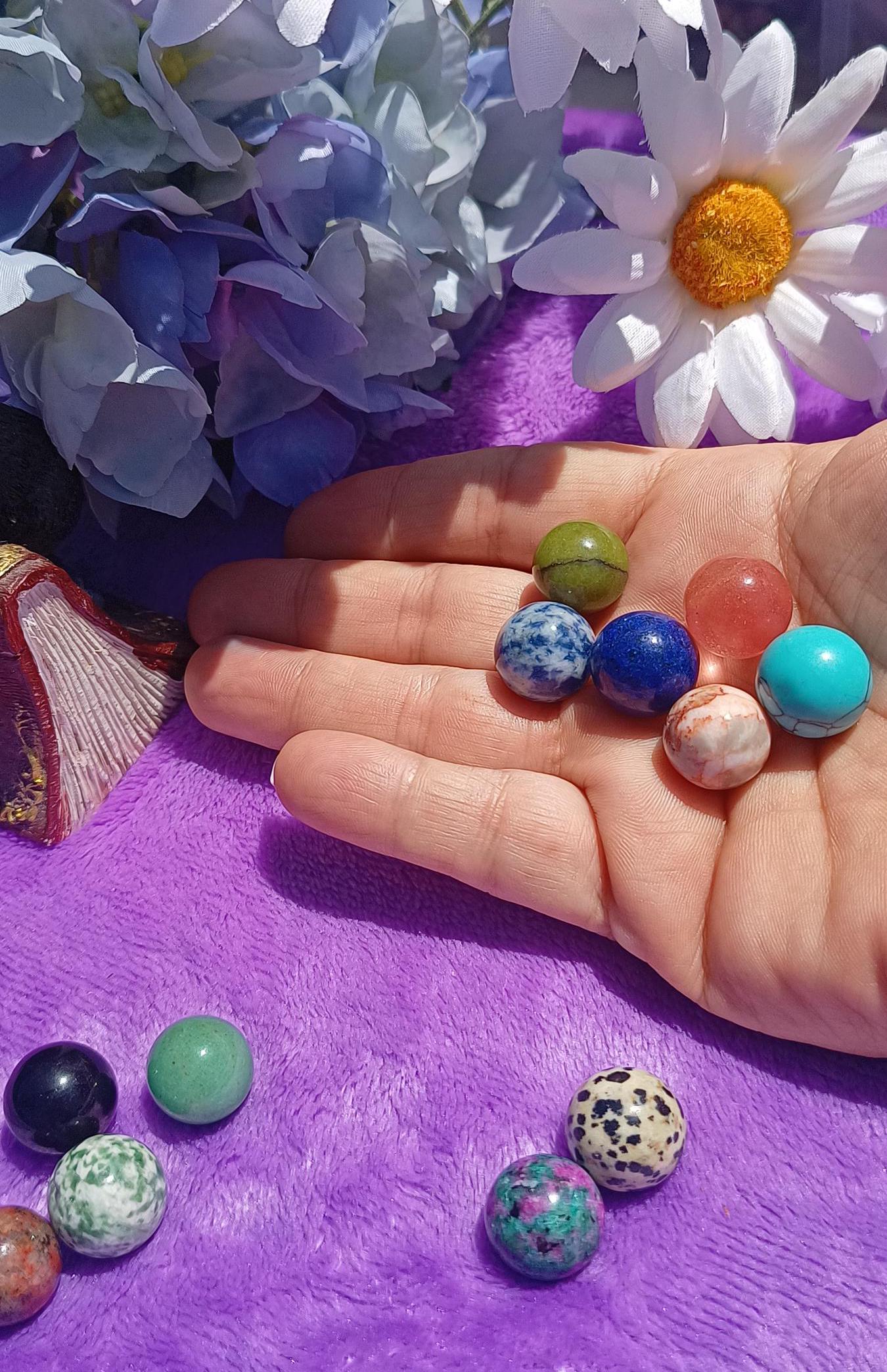 Mini Gemstone Crystal ball Stone Sphere Orb Assortment