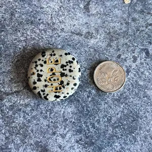 Inspirational Pocket Stone | Hope Word Stone | Tiger-eye | Obsidian | Dalmatian