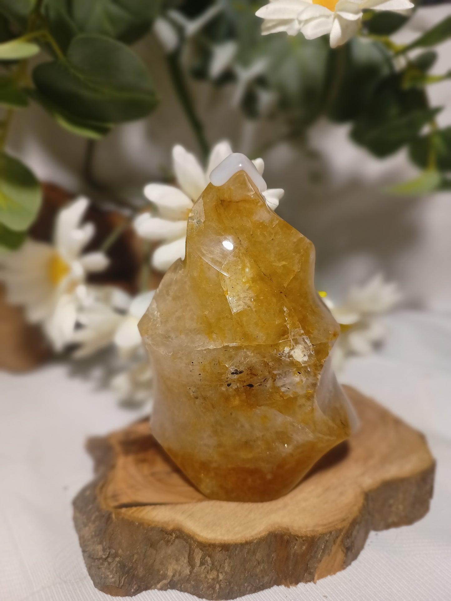 Natural Citrine Crystal Flame – 12.5cm x 10cm at the widest point