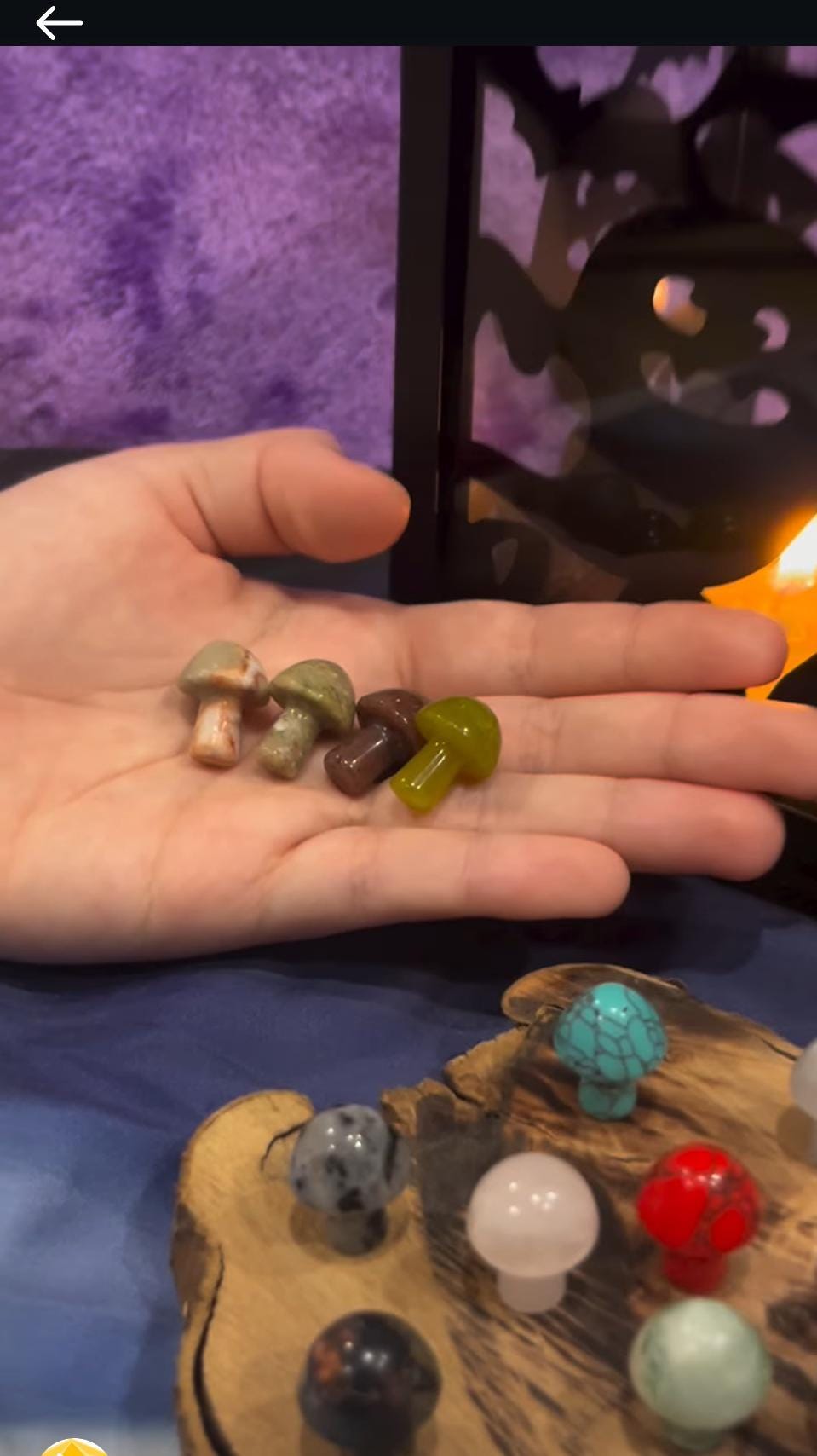 Crystal Mini Mushroom Stones Assortment Spiritual Collectables    ( Get 4 per purchase)