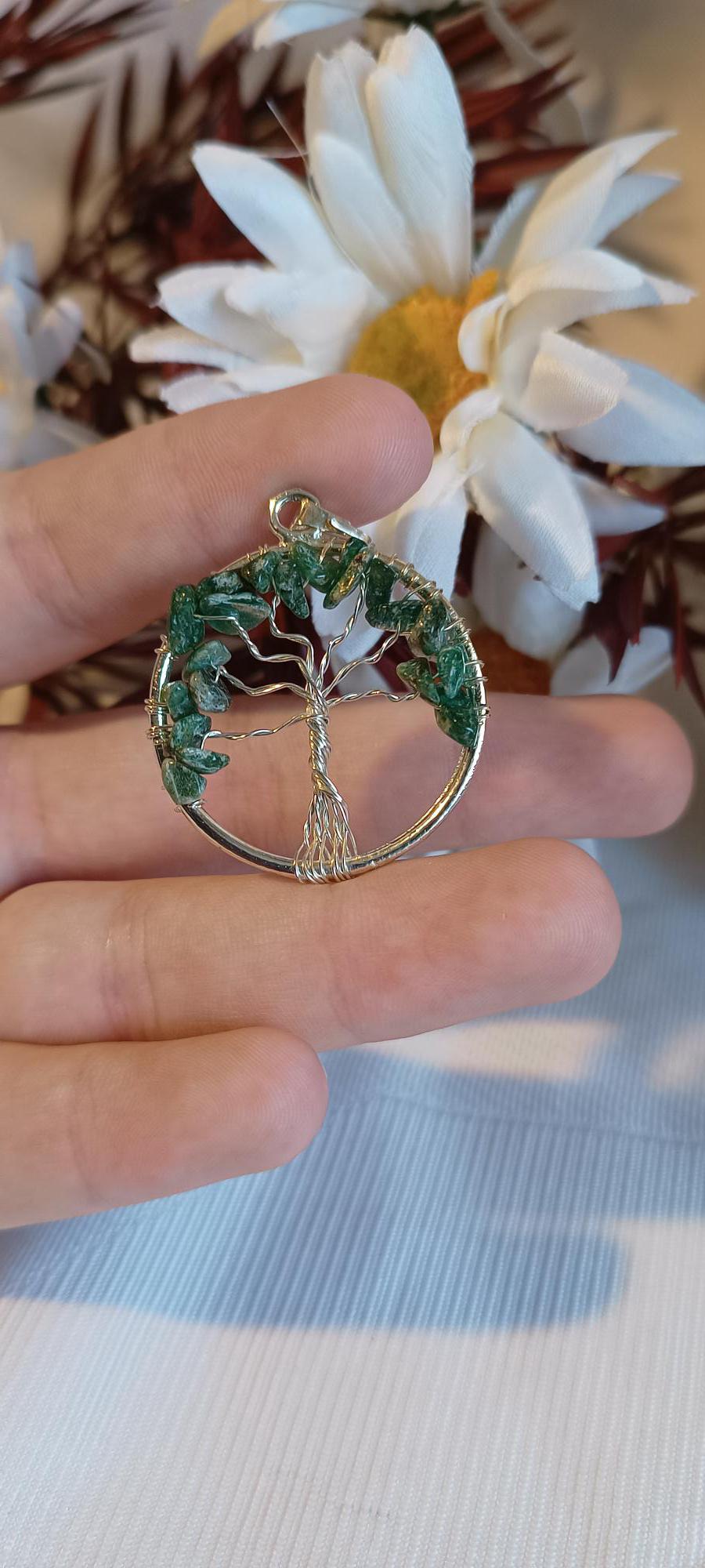 Tree of Life Pendant | Stunning Gemstone Tree | Crystal Pendants with adjustable sliding necklace
