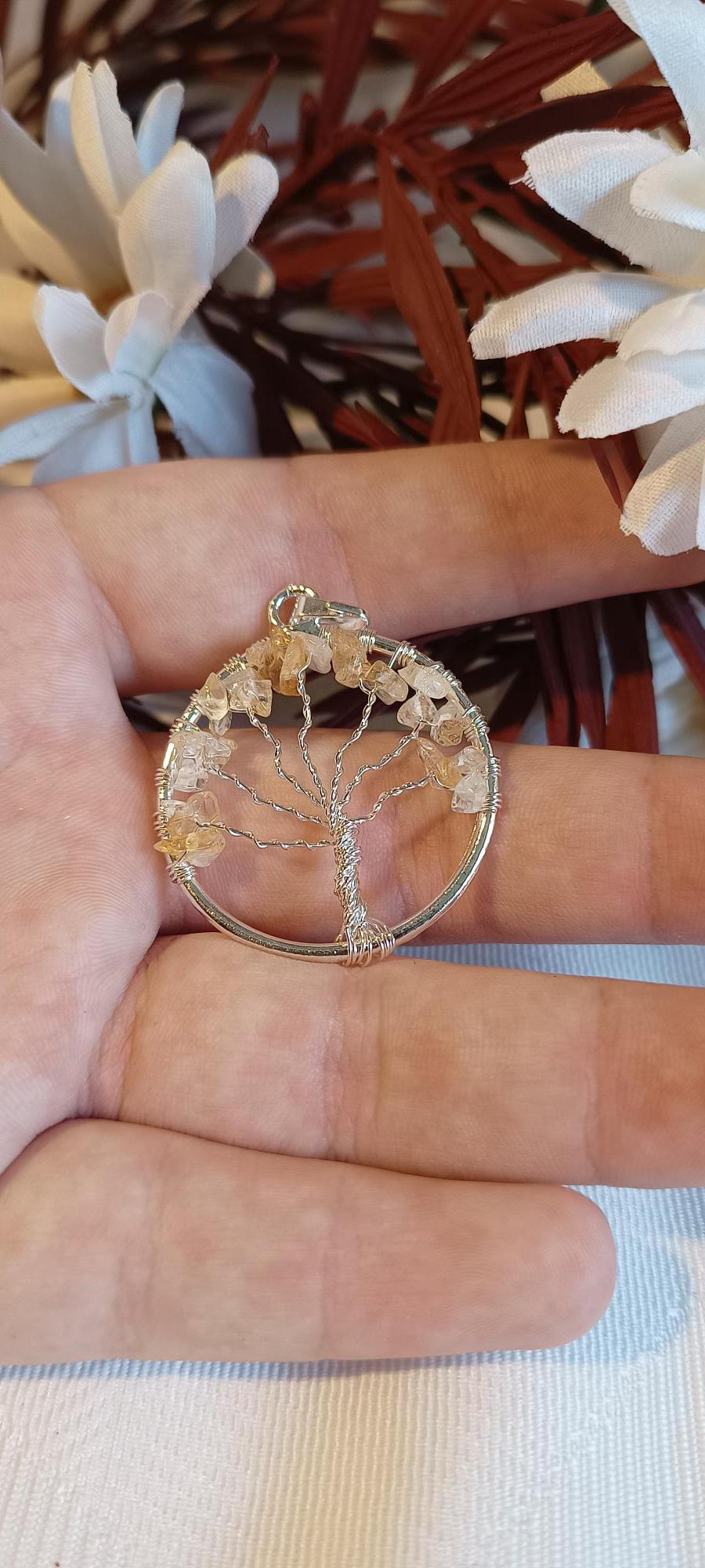 Tree of Life Pendant | Stunning Gemstone Tree | Crystal Pendants with adjustable sliding necklace