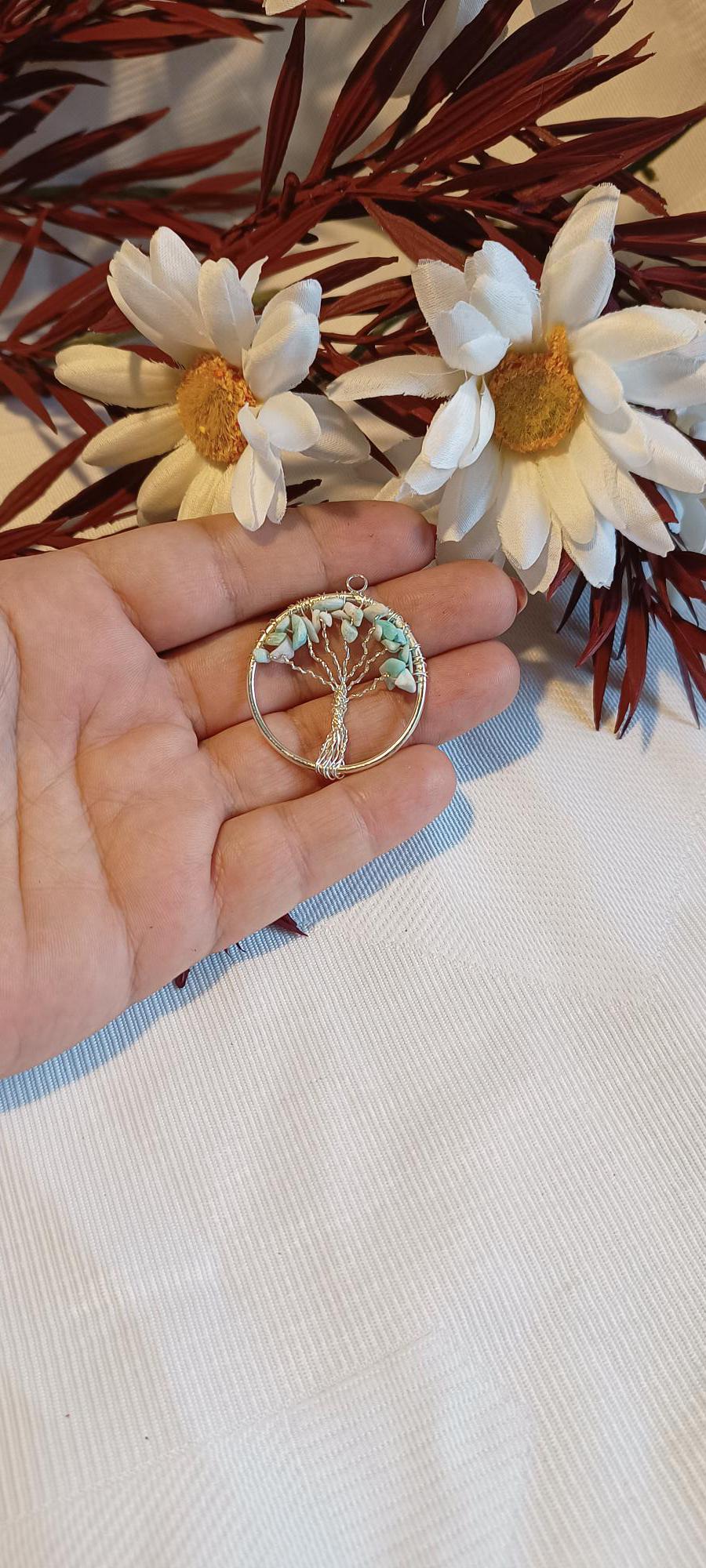 Tree of Life Pendant | Stunning Gemstone Tree | Crystal Pendants with adjustable sliding necklace