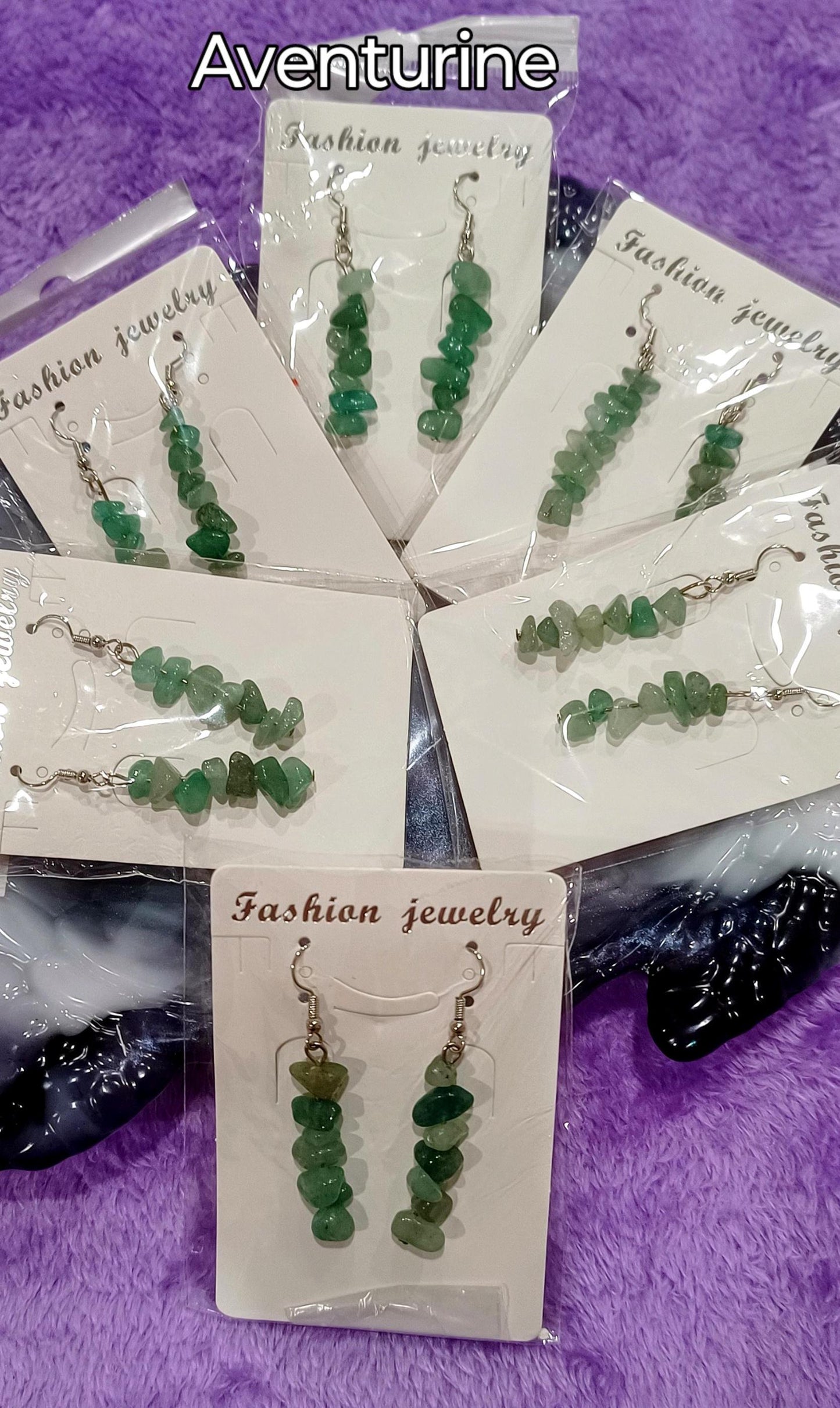 Gemstone Chip Earrings. varity  Lapis,Red Jasper, Labradorite,Turquenite, Aventurine