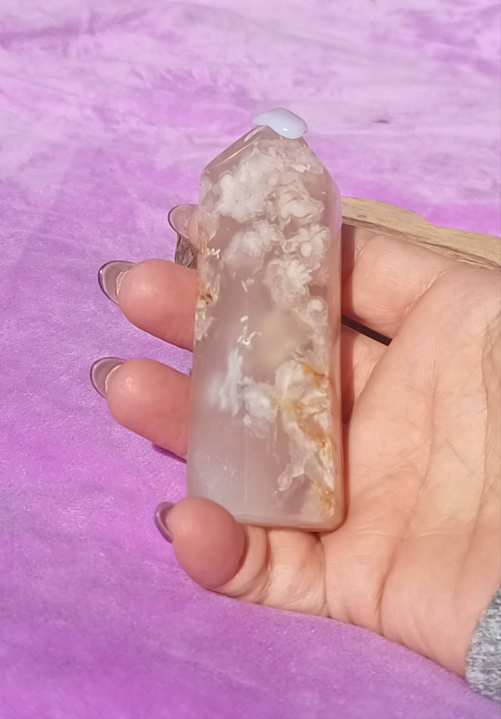 Flower Agate Tower – 10 cm