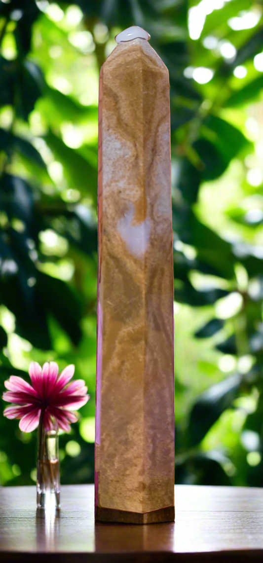 Golden Veil Jasper” Obelisk – 21cm