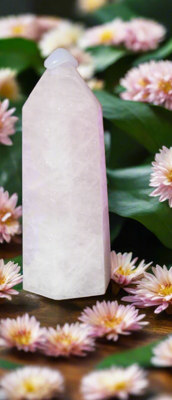 Rose Quartz Crystal Tower – 10cm