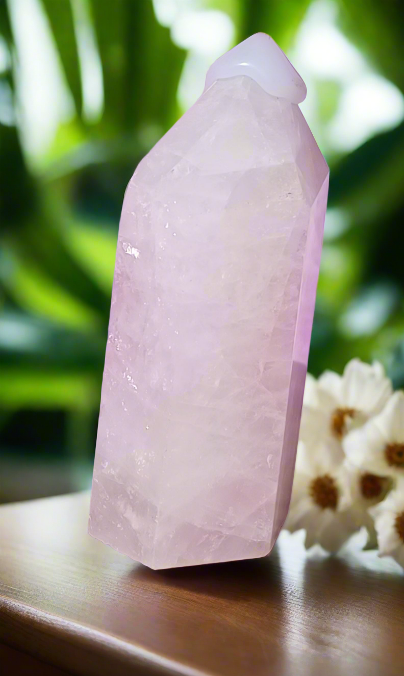 Rose Quartz Crystal Tower – 10cm