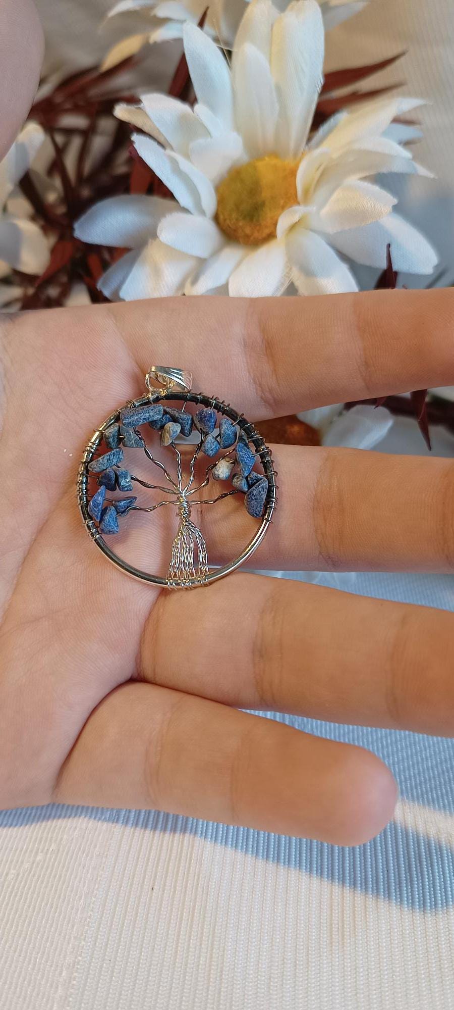 Tree of Life Pendant | Stunning Gemstone Tree | Crystal Pendants with adjustable sliding necklace