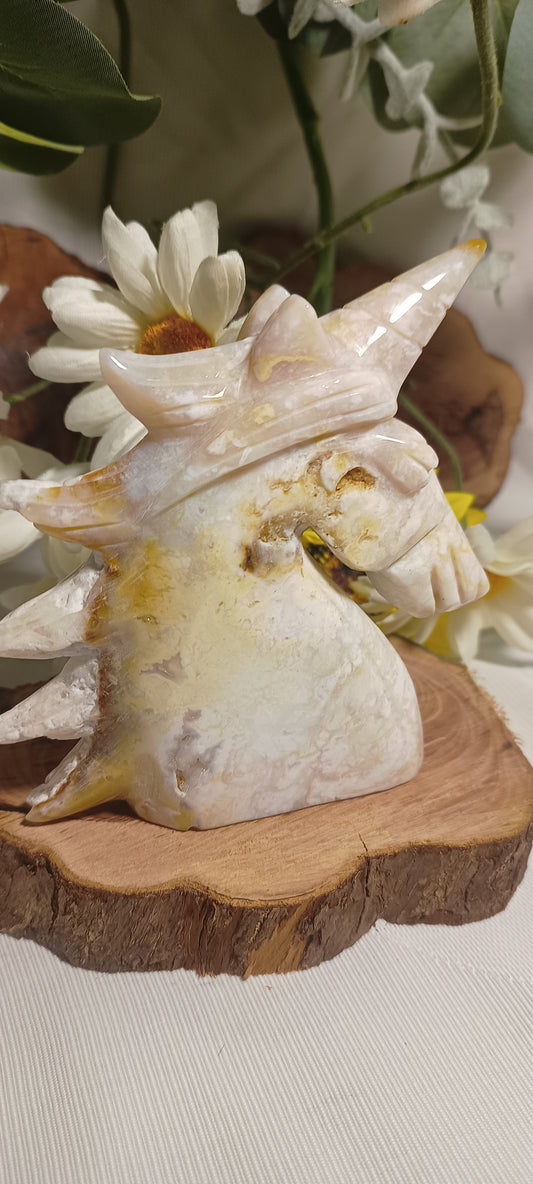 Unicorn Natural  Hand Carved