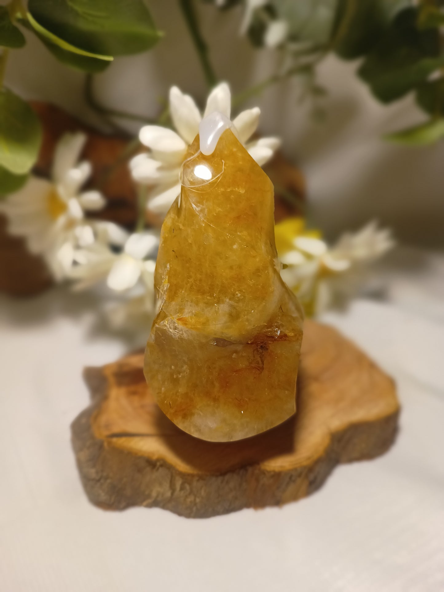 Natural Citrine Crystal Flame – 12.5cm x 10cm at the widest point